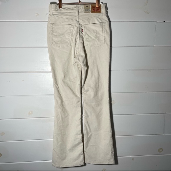 Levi's Women's Cream Ribcage Bootcut Corduroy Jeans 90's - Picture 7 of 13